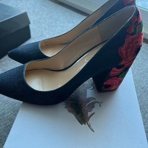 Jessica Simpson denim blue Lannah heels